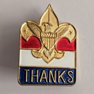 Vintage Boy Scouts pin enamel gold tone brooch of America jewelry
